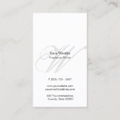 Freelance schrijver Elegant GoldStripe ScriptMonog Visitekaartje (Achterkant)