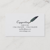 Freelance schrijver en copywriter elegance visitekaartje (Achterkant)