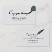 Freelance schrijver en copywriter elegance visitekaartje (Voorkant / Achterkant)