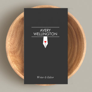 Freelance schrijver kalligrafie vulpen visitekaartje