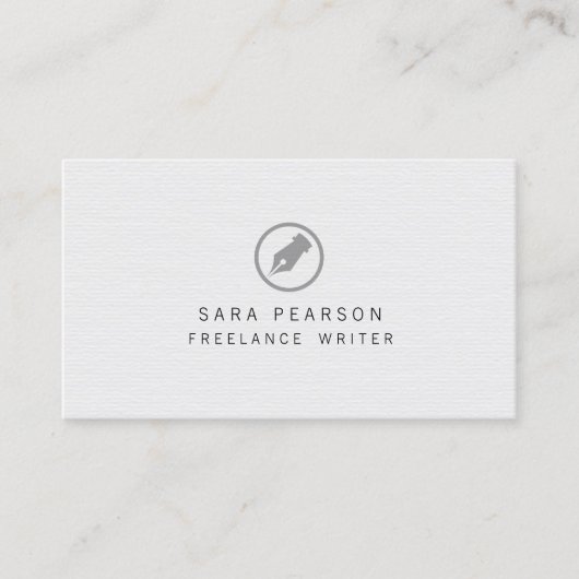 Freelance schrijver Pen Nib Icon Publishing Visitekaartje (Voorkant)