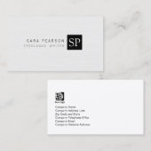 Freelance Schrijver Print Uitgeven Eenvoudig Monog Visitekaartje (Voorkant / Achterkant)
