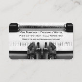 Freelance schrijver slim typemachine ontwerp visitekaartje (Voorkant)