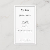 Freelance Services Walter Crane Sjabloon Visitekaartje (Achterkant)