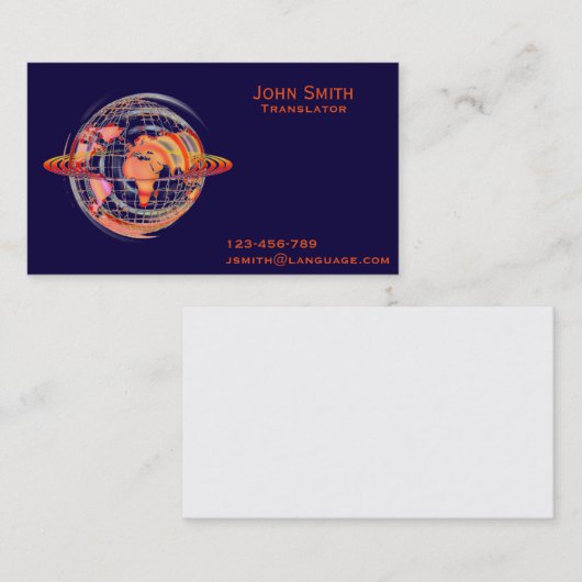 Freelance tolk vertaler visitekaartje (Voorkant / Achterkant)