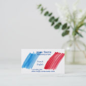 Freelance vertaler Franse tolk Visitekaartje (Staand voorkant)