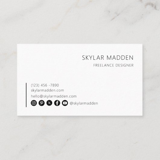 Freelance Visitekaartje Contante betaling Scan QR- (Achterkant)