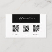 Freelance Visitekaartje Contante betaling Scan QR- (Voorkant)