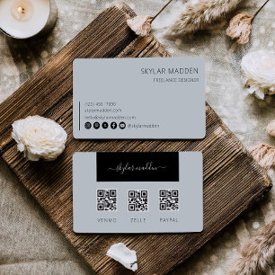 Freelance Visitekaartje Contante betaling Scan QR-
