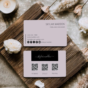 Freelance Visitekaartje Contante betaling Scan QR-