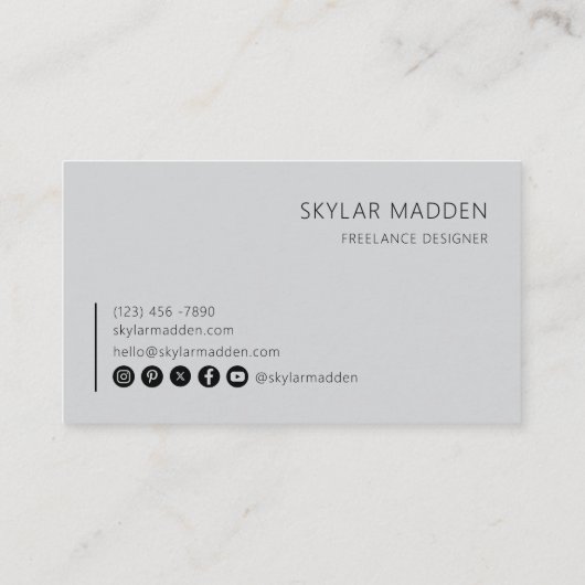 Freelance Visitekaartje Contante betaling Scan QR- (Achterkant)