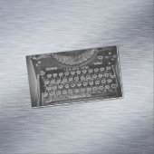 Freelance Writer Antiek voor schrijfmachine Magnetisch Visitekaartje (Voorbeeld)