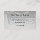 Freelance Writer  Antiek voor schrijfmachine Visitekaartje (Achterkant)