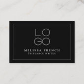 FREELANCE WRITER BLACK VOEG QR CODE Visitekaartje  (Voorkant)