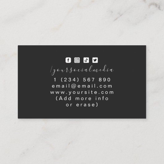 Freelance Writer Copywriter Minimale Roos Gold Log Visitekaartje (Achterkant)