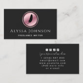 Freelance Writer Copywriter Minimale Roos Gold Log Visitekaartje (Voorkant / Achterkant)