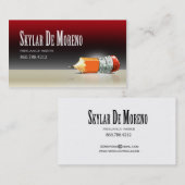 Freelance Writer Editor 5 Stijlvol Visitekaartje (Voorkant / Achterkant)