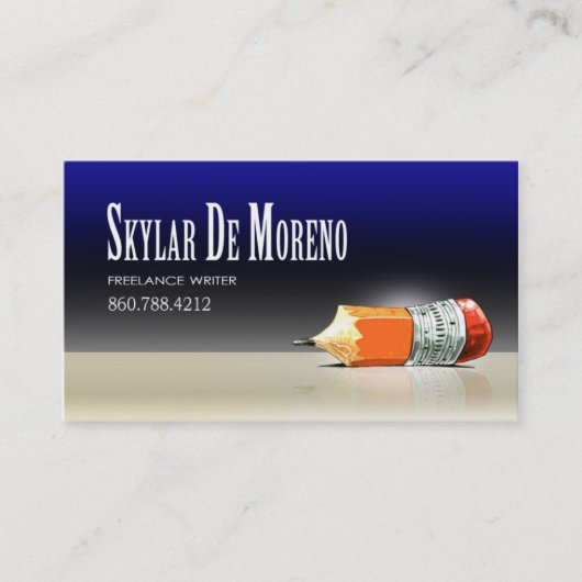 Freelance Writer Editor 5 Stijlvol Visitekaartje (Voorkant)
