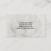 Freelance Writer Elegant White Floral Visitekaartje (Achterkant)