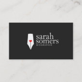 Freelance Writer en Novelist Calligraphy Pen Logo Visitekaartje (Voorkant)