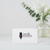 Freelance Writer en Novelist Calligraphy Pen Logo Visitekaartje (Staand voorkant)