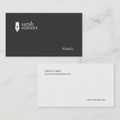 Freelance Writer en Novelist Calligraphy Pen Logo Visitekaartje (Voorkant / Achterkant)
