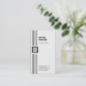 Freelance Writer - Modern Black White Visitekaartje (Staand voorkant)