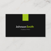 Freelance Writer Modern Mint Green Visitekaartje (Voorkant)