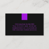 Freelance Writer - Modern Paars Violet Visitekaartje (Achterkant)