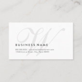 Freelance Writer - Modern Swash Monogram Visitekaartje (Achterkant)