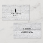 Freelance Writer Pen Logo Rustisch Hout Visitekaartje (Voorkant / Achterkant)