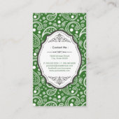 Freelance Writer - Retro Paisley Pattern Visitekaartje (Achterkant)