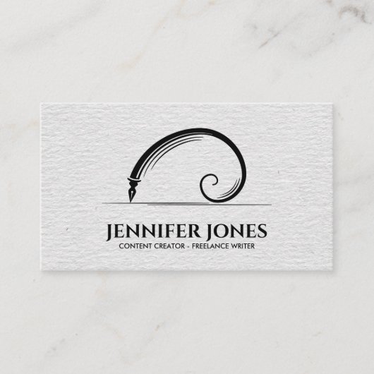 Freelance Writer Sacred Geometry Golden Spiral Visitekaartje (Voorkant)