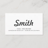 Freelance Writer - Stijlvol, eenvoudig overzicht Visitekaartje (Achterkant)