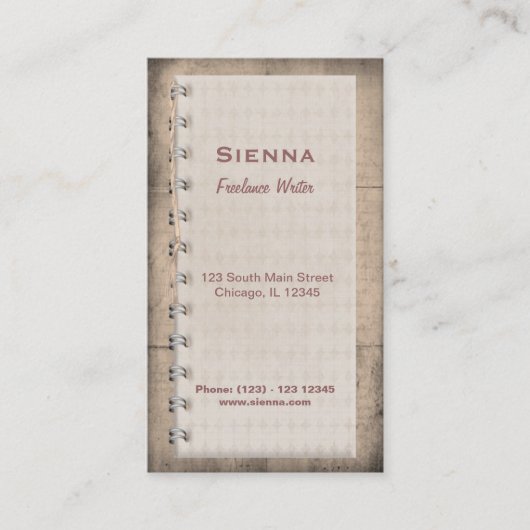 Freelance Writer Visitekaartje (Voorkant)
