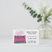 Freelance Writer Visitekaartjes/Roze Cheetah Visitekaartje (Staand voorkant)
