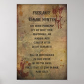 Freelance Zombie Hunter Poster (Voorkant)