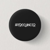 Freelancer Black en White Ronde Button 3,2 Cm (Voorkant)