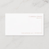 Freelancer Blush Wit Formele Minimalistische QR Co Visitekaartje (Voorkant)