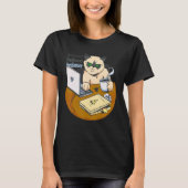 freelancer cat working from home pizza   coffee t-shirt (Voorkant)