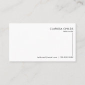 Freelancer Formalistische Minimalistische Eenvoudi Visitekaartje (Voorkant)