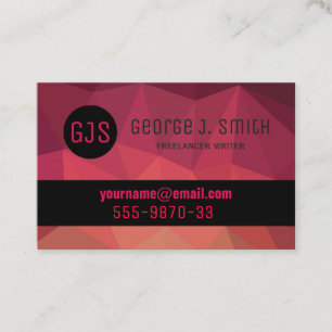 Freelancer writer modern hi-tech visitekaartje