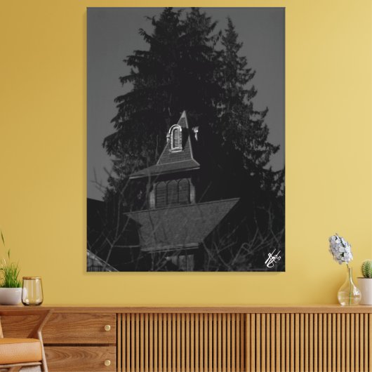 Freeland Houthandel zwart en wit Canvas Afdruk (Insitu (Woonkamer))
