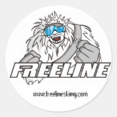 FreeLine Team Logo Ronde Sticker (Voorkant)