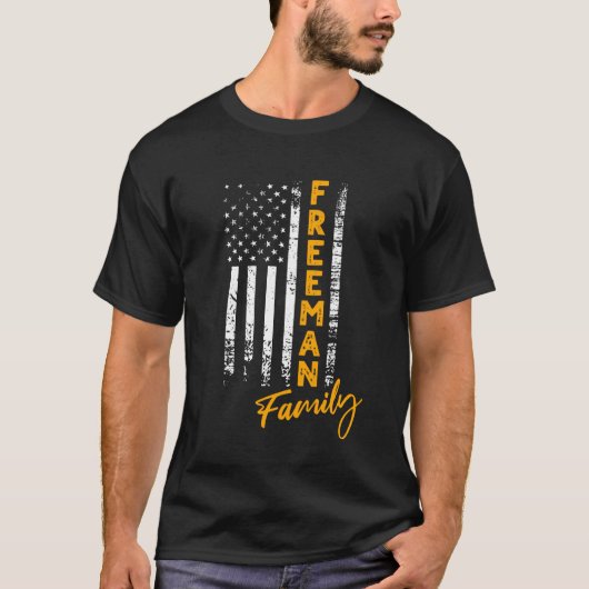Freeman Achternaam American Freeman Achternaam Fre T-shirt (Voorkant)
