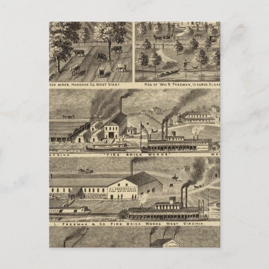 Freeman Brothers Works, Ohio Briefkaart (Voorkant)