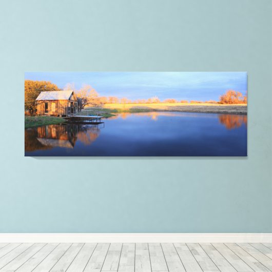 Freeman Cabin bij de Stock Tank Canvas Afdruk (Insitu (Houten vloer))