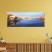 Freeman Cabin bij de Stock Tank Canvas Afdruk (Insitu (Woonkamer))