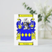 Freeman (Engels) wapenschild Briefkaart (Staand voorkant)