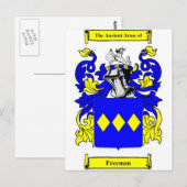 Freeman (Engels) wapenschild Briefkaart (Voorkant / Achterkant)